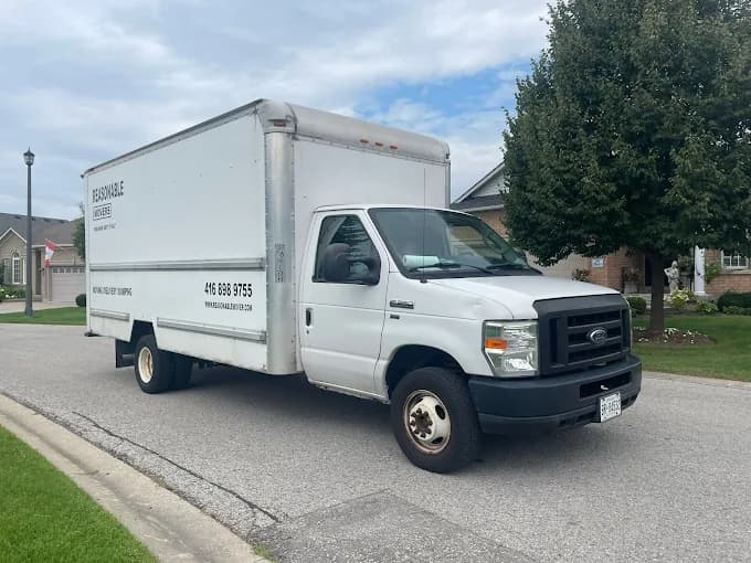 Reasonable Movers truck driving in Toronto